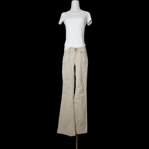 🐝 30W, wheat mid-rise cotton corduroy flared pants by hyoraulic